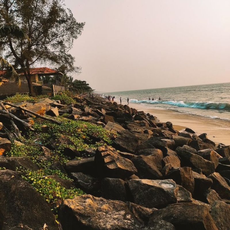 Scenic view of Cherai Beach where the ocean meets the Kerala backwaters