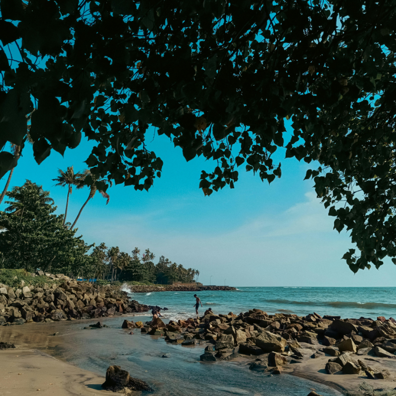 Sunset view at Mahatma Gandhi Beach in Kollam