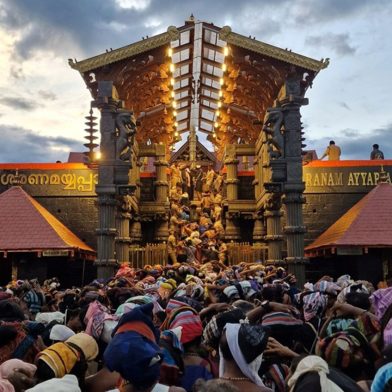 Pilgrimage center Sabarimala Sree Dharma Sastha Temple