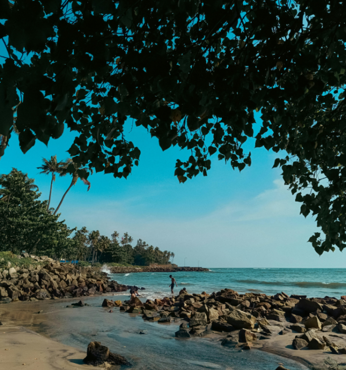 Sunset view at Mahatma Gandhi Beach in Kollam